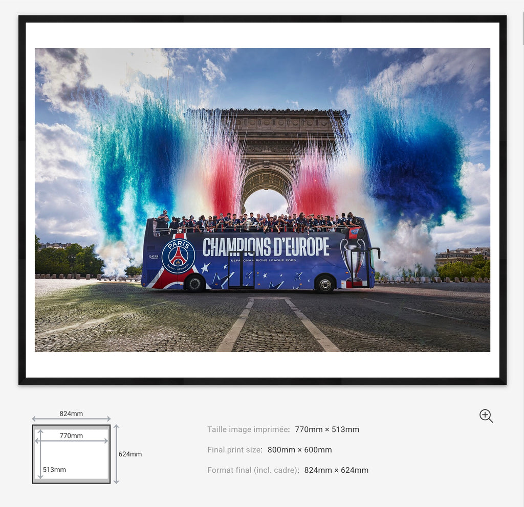 PSG Victory - 60x80cm FineArt Framed