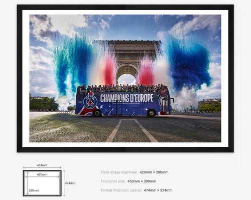 PSG Victory - 30x45cm FineArt Framed