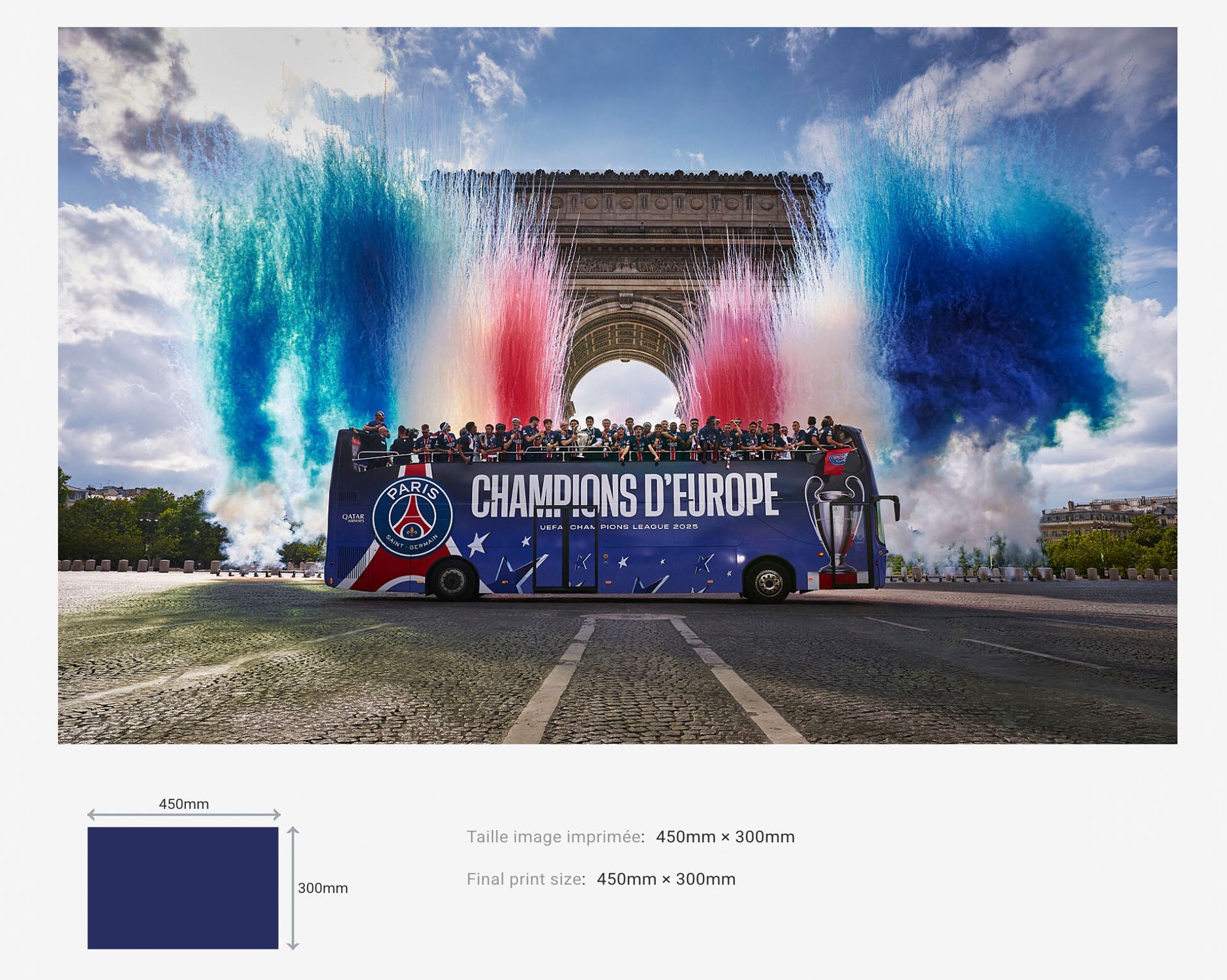 PSG Victory - 30x45cm (FineArt Print Only)
