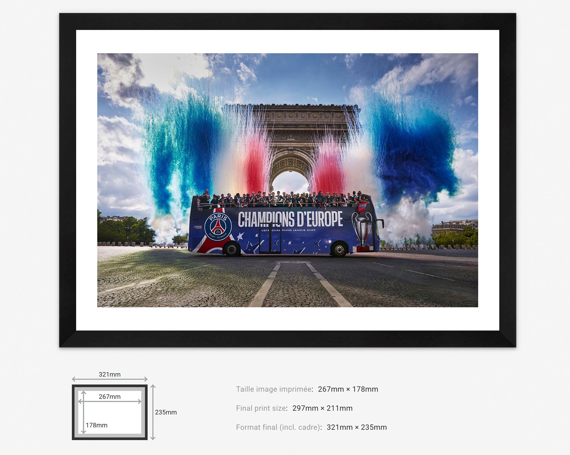 PSG Victory - A4 FineArt Framed
